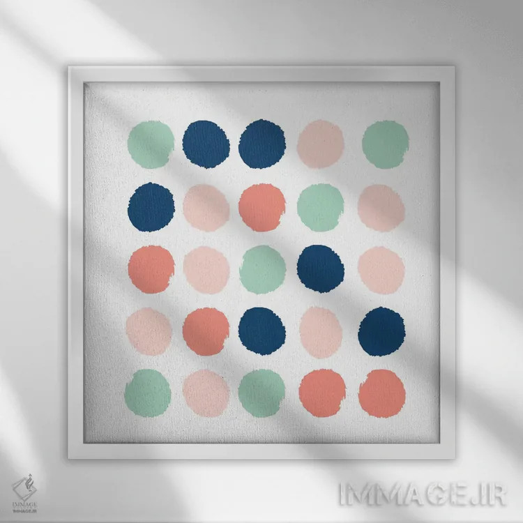 تابلو "نقطههای کیلا" اثر شارلوت وینتر - نمای قابدار سفید