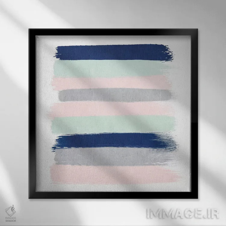 تابلو "راهراههای ملیا" اثر شارلوت وینتر - نمای قابدار مشکی