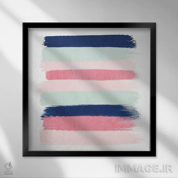 تابلو "راهراههای لورال" اثر شارلوت وینتر - نمای قابدار مشکی