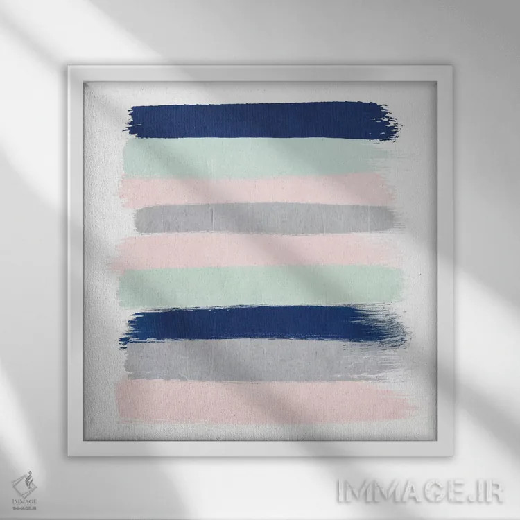 تابلو "راهراههای ملیا" اثر شارلوت وینتر - نمای قابدار سفید