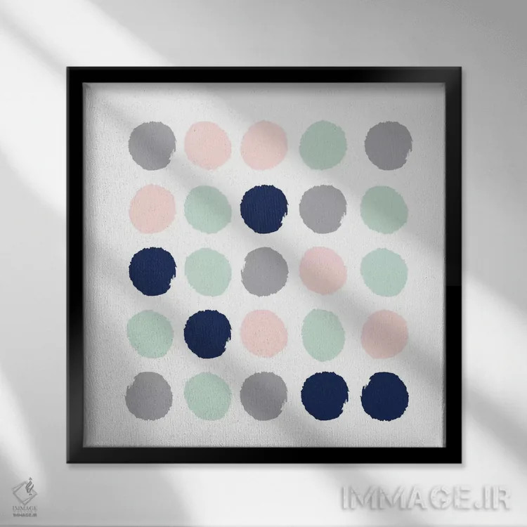 تابلو "نقطههای ملیا" اثر شارلوت وینتر - نمای قابدار مشکی