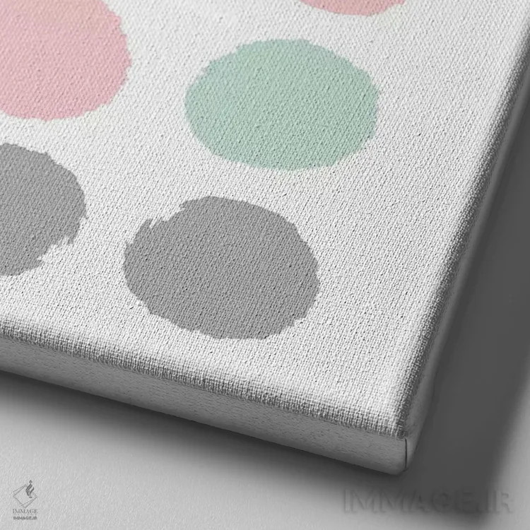 تابلو "نقطههای اوستارا" اثر شارلوت وینتر - نمای نزدیک بافت بوم