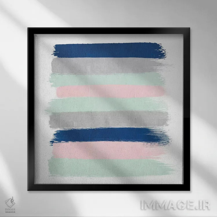 تابلو "راهراههای اوستارا" اثر شارلوت وینتر - نمای قابدار مشکی