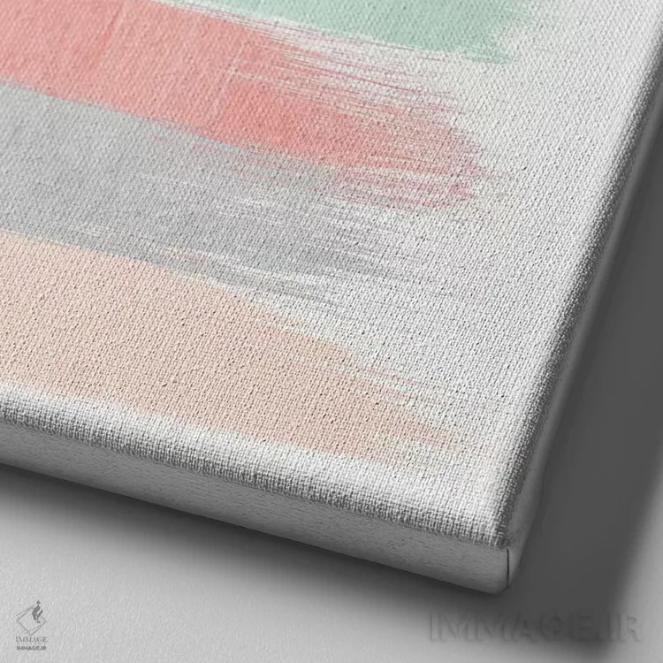 تابلو "راهراههای پیپا" اثر شارلوت وینتر - نمای نزدیک بافت بوم