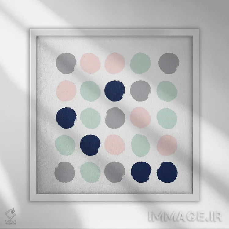 تابلو "نقطههای ملیا" اثر شارلوت وینتر - نمای قابدار سفید
