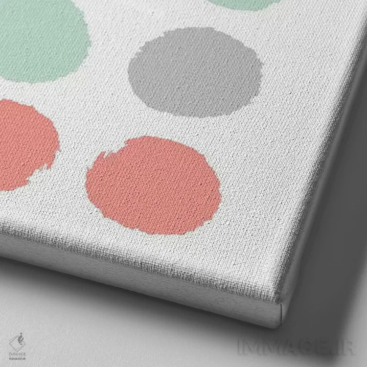 تابلو "نقطههای پیپا" اثر شارلوت وینتر - نمای نزدیک بافت بوم