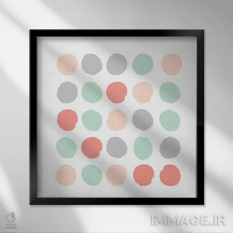 تابلو "نقطههای پیپا" اثر شارلوت وینتر - نمای قابدار مشکی