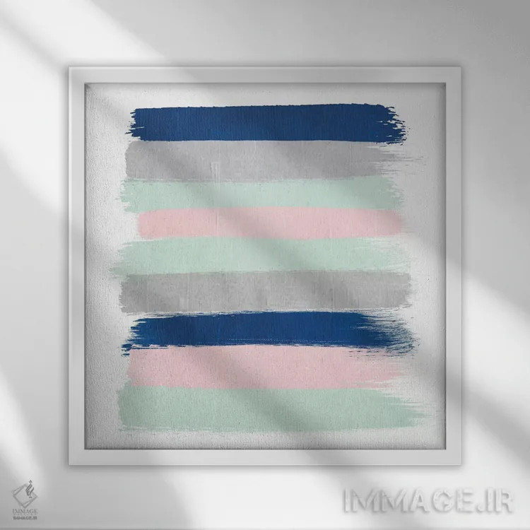 تابلو "راهراههای اوستارا" اثر شارلوت وینتر - نمای قابدار سفید