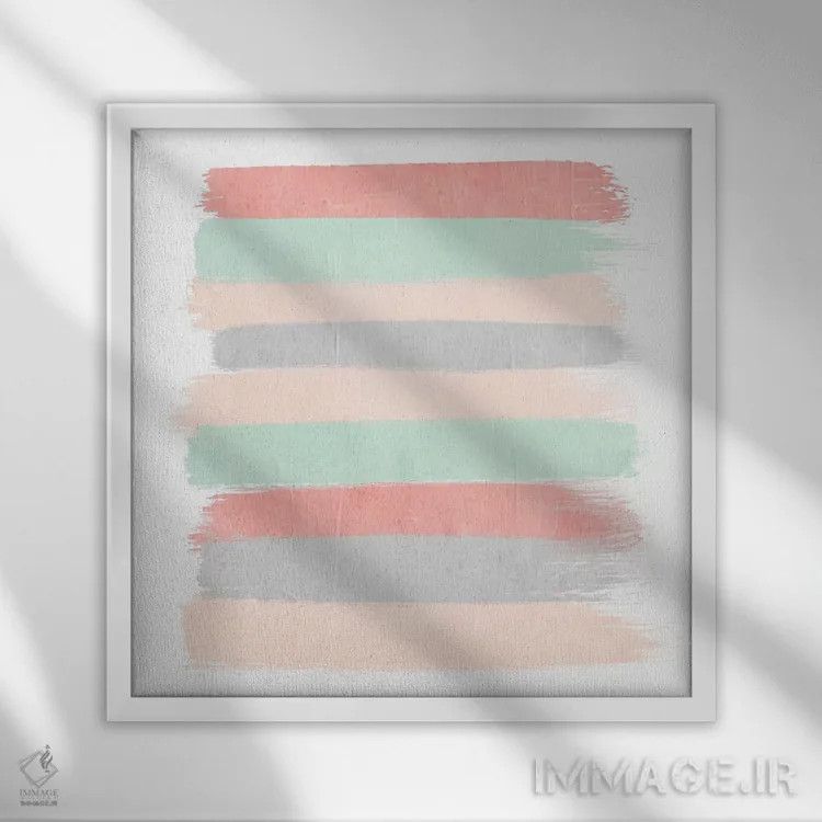 تابلو "راهراههای پیپا" اثر شارلوت وینتر - نمای قابدار سفید