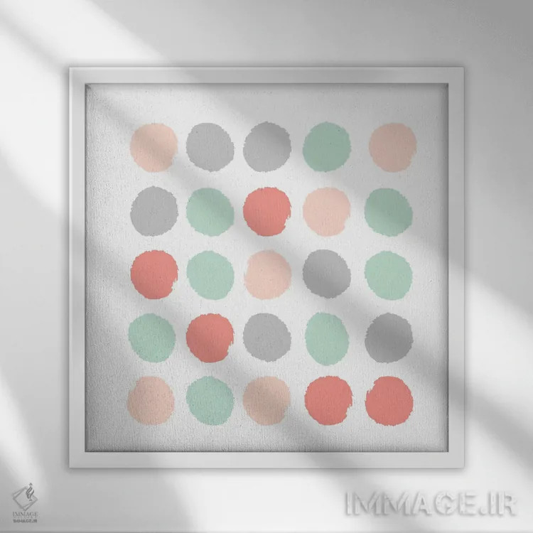 تابلو "نقطههای پیپا" اثر شارلوت وینتر - نمای قابدار سفید