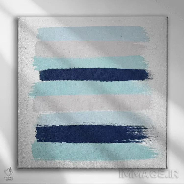 تابلو "راهراههای رایلی" اثر شارلوت وینتر - نمای روبهرو روی دیوار