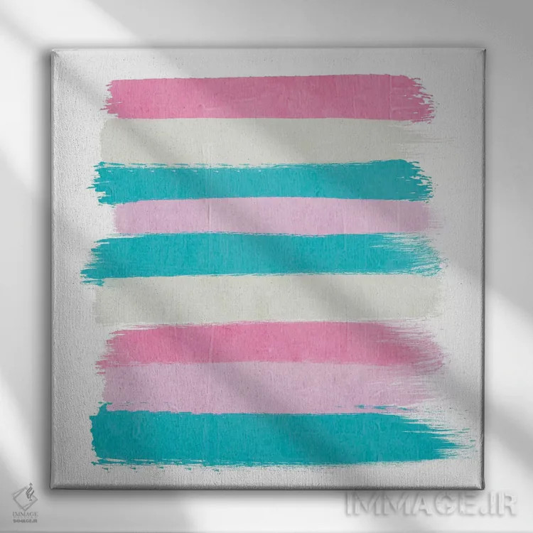 تابلو "راهراههای رئا" اثر شارلوت وینتر - نمای روبهرو روی دیوار