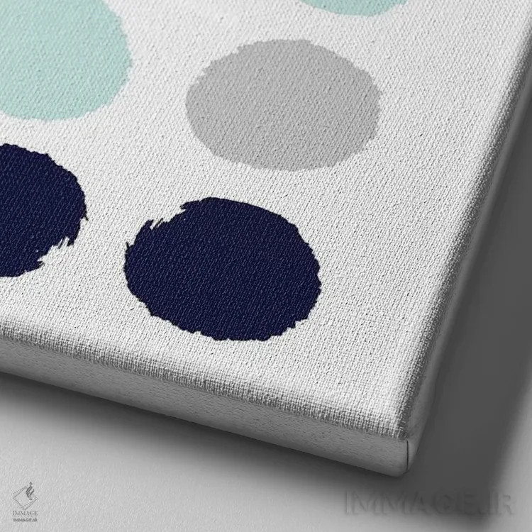 تابلو "نقطههای برتی" اثر شارلوت وینتر - نمای نزدیک بافت بوم