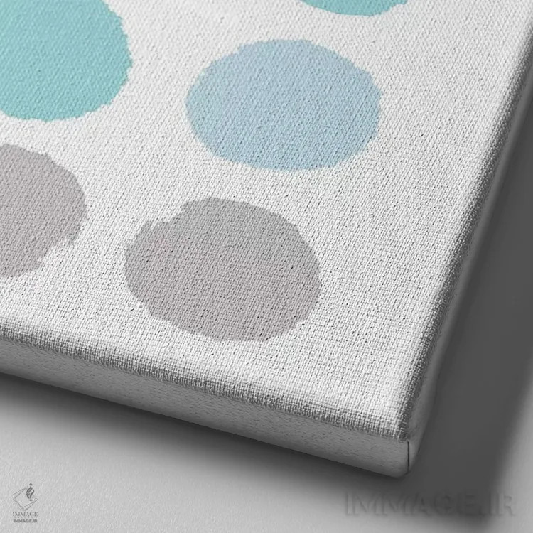 تابلو "نقطههای رایلی" اثر شارلوت وینتر - نمای نزدیک بافت بوم