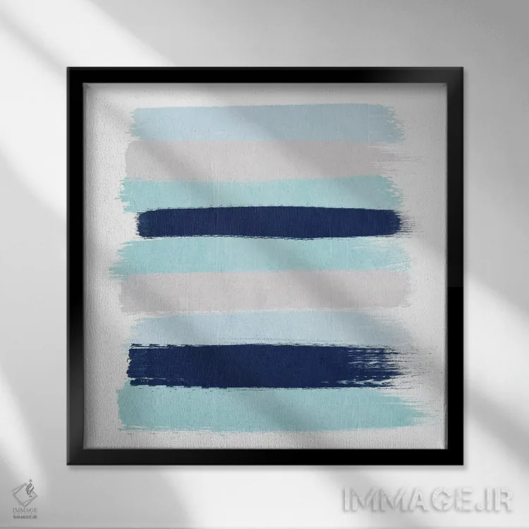 تابلو "راهراههای رایلی" اثر شارلوت وینتر - نمای قابدار مشکی