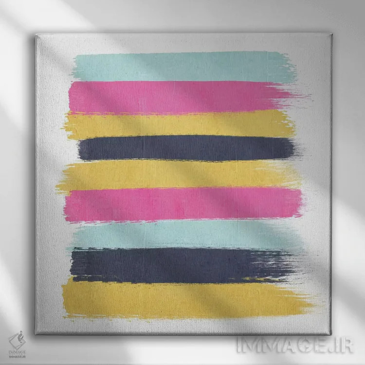 تابلو "راهراههای ساچا" اثر شارلوت وینتر - نمای روبهرو روی دیوار