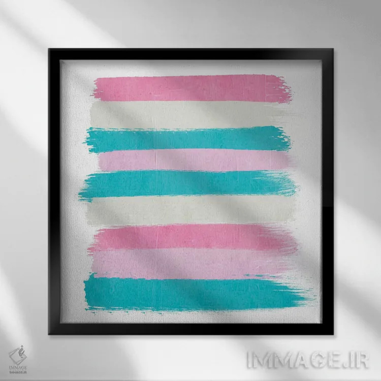 تابلو "راهراههای رئا" اثر شارلوت وینتر - نمای قابدار مشکی