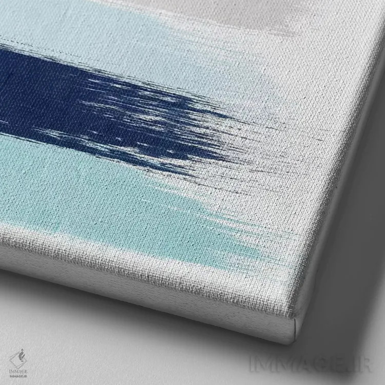 تابلو "راهراههای رایلی" اثر شارلوت وینتر - نمای نزدیک بافت بوم