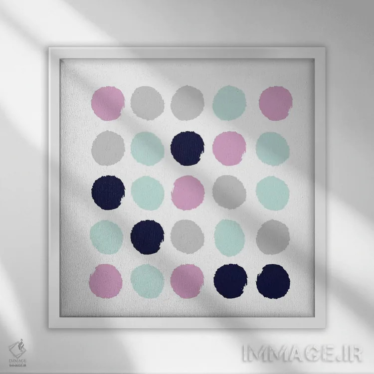 تابلو "نقطههای برتی" اثر شارلوت وینتر - نمای قابدار سفید