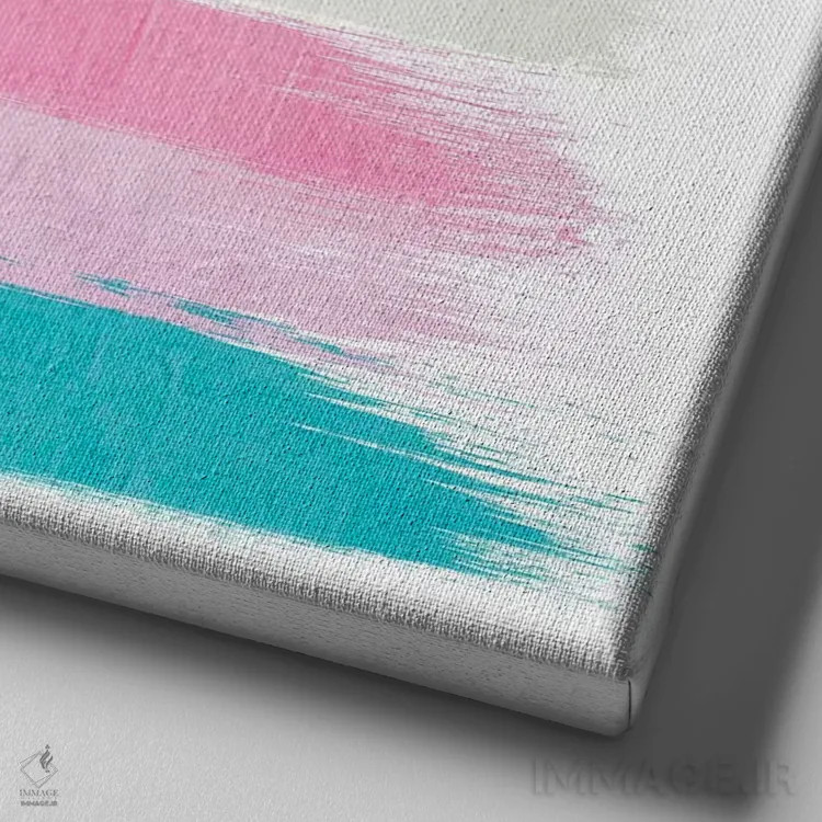 تابلو "راهراههای رئا" اثر شارلوت وینتر - نمای نزدیک بافت بوم