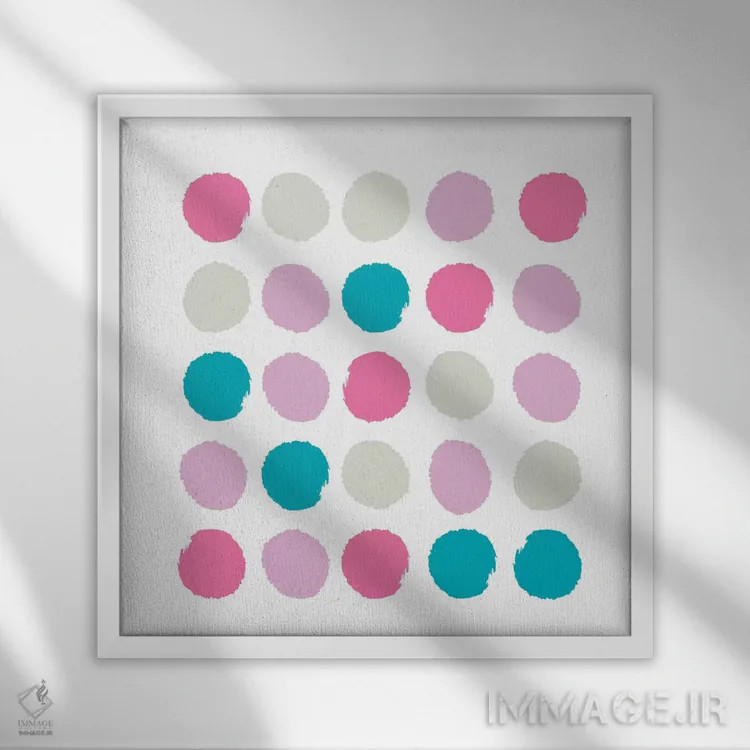 تابلو "نقطههای رئا" اثر شارلوت وینتر - نمای قابدار سفید