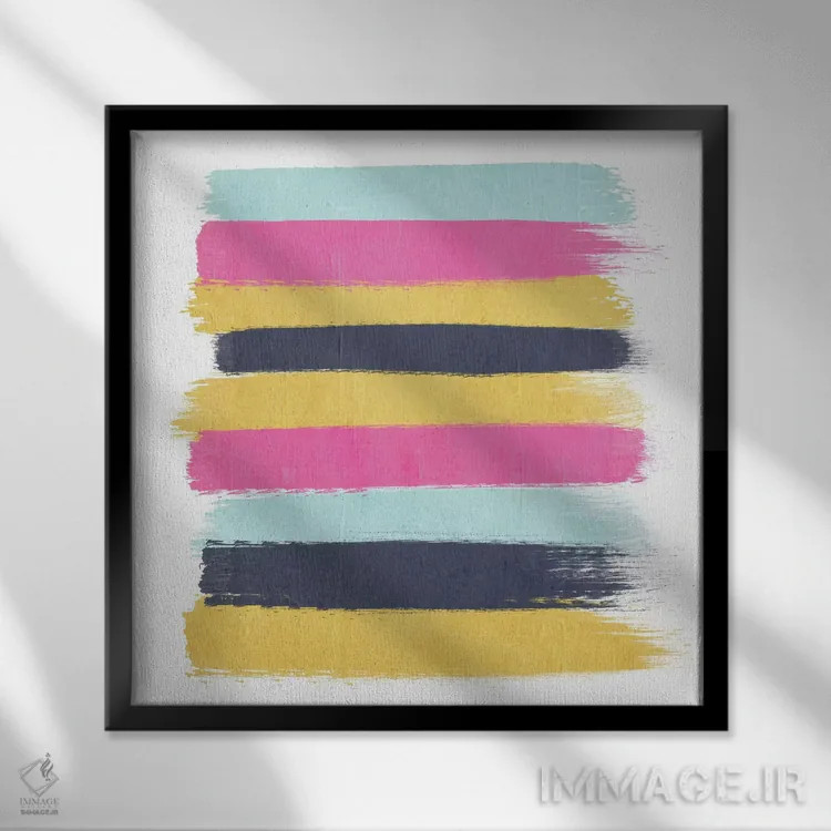 تابلو "راهراههای ساچا" اثر شارلوت وینتر - نمای قابدار مشکی