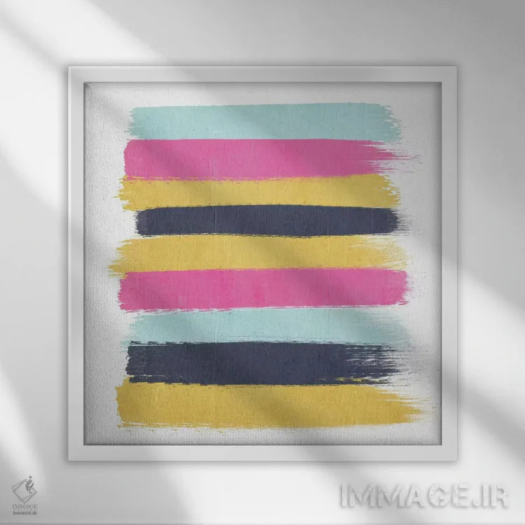 تابلو "راهراههای ساچا" اثر شارلوت وینتر - نمای قابدار سفید