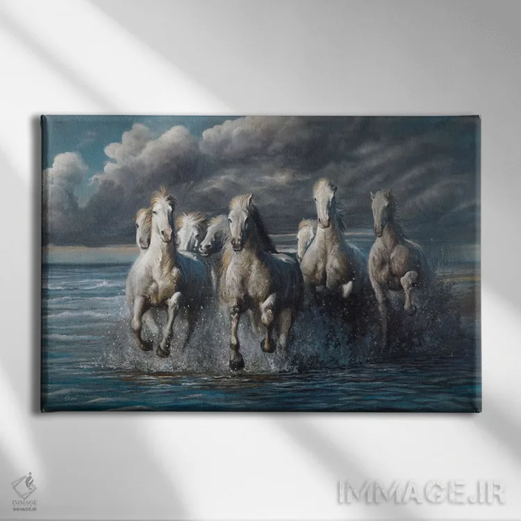 تابلو "رعد" اثر هنر چامی - نمای روبهرو روی دیوار