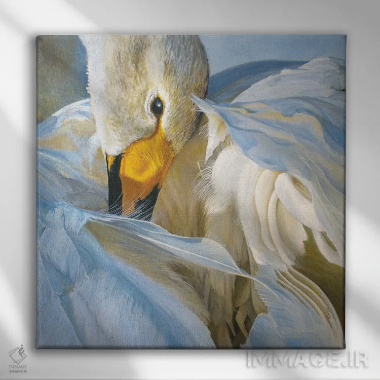 تابلو "چینخورده ۱" اثر هنر چامی - نمای روبهرو روی دیوار