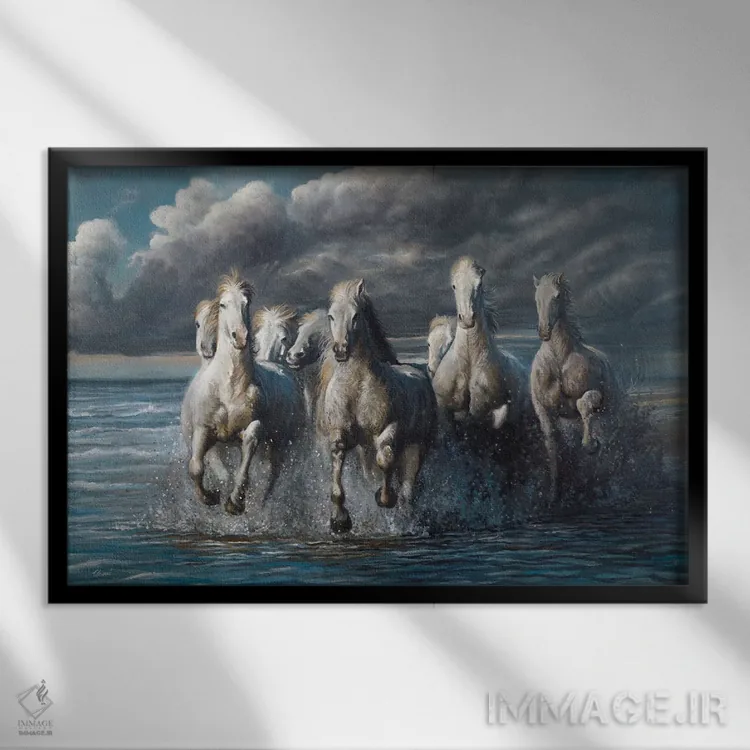 تابلو "رعد" اثر هنر چامی - نمای قابدار مشکی