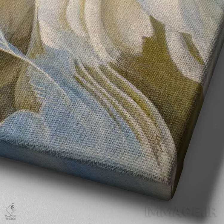 تابلو "چینخورده ۱" اثر هنر چامی - نمای نزدیک بافت بوم