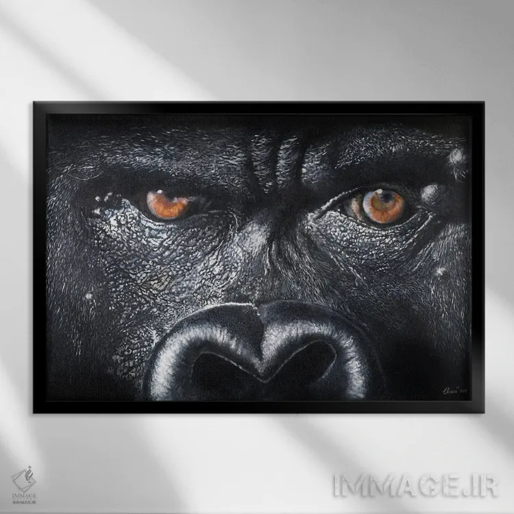 تابلو "روح" اثر هنر چامی - نمای قابدار مشکی