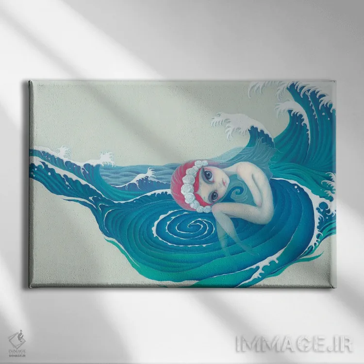 تابلو "درخشش عروس" اثر چن هونگژو - نمای روبهرو روی دیوار