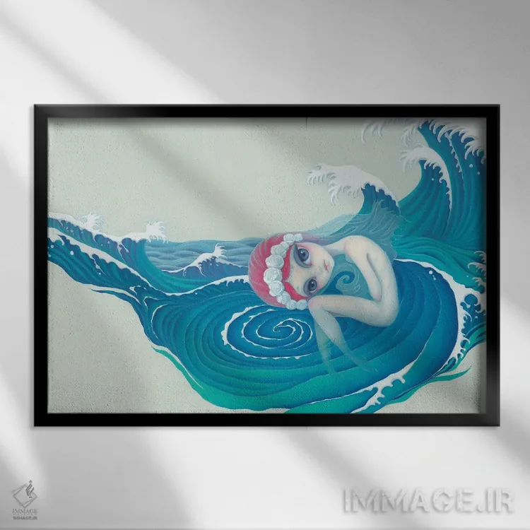 تابلو "درخشش عروس" اثر چن هونگژو - نمای قابدار مشکی