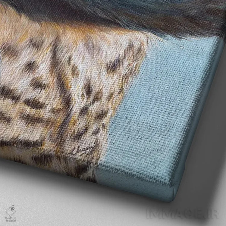 تابلو "چینخورده ۲" اثر هنر چامی - نمای نزدیک بافت بوم