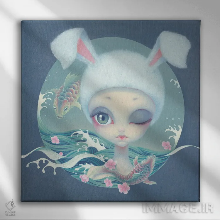 تابلو "تو یک ماهی نیستی" اثر چن هونگژو - نمای روبهرو روی دیوار