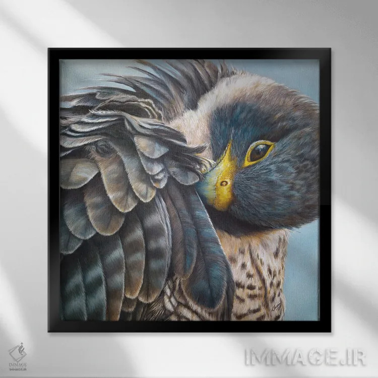 تابلو "چینخورده ۲" اثر هنر چامی - نمای قابدار مشکی