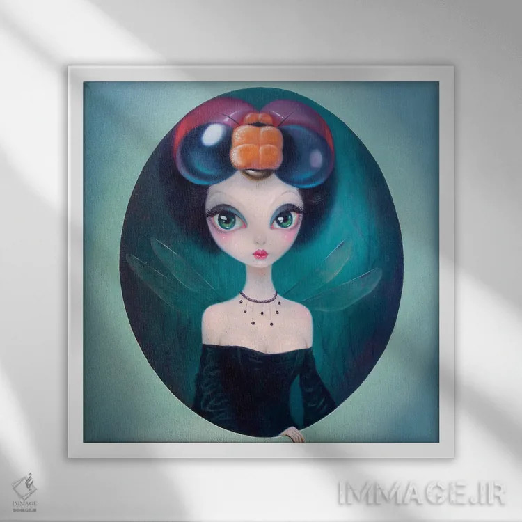 تابلو "شاید من تو باشم" اثر چن هونگژو - نمای قابدار سفید