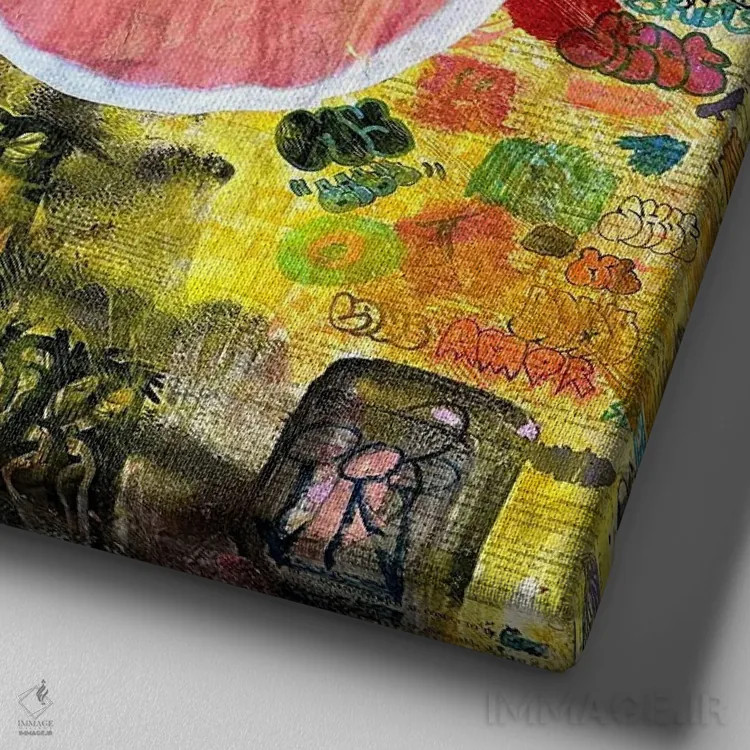 تابلو "حال خوب" اثر سیسرو اسپین - نمای نزدیک بافت بوم