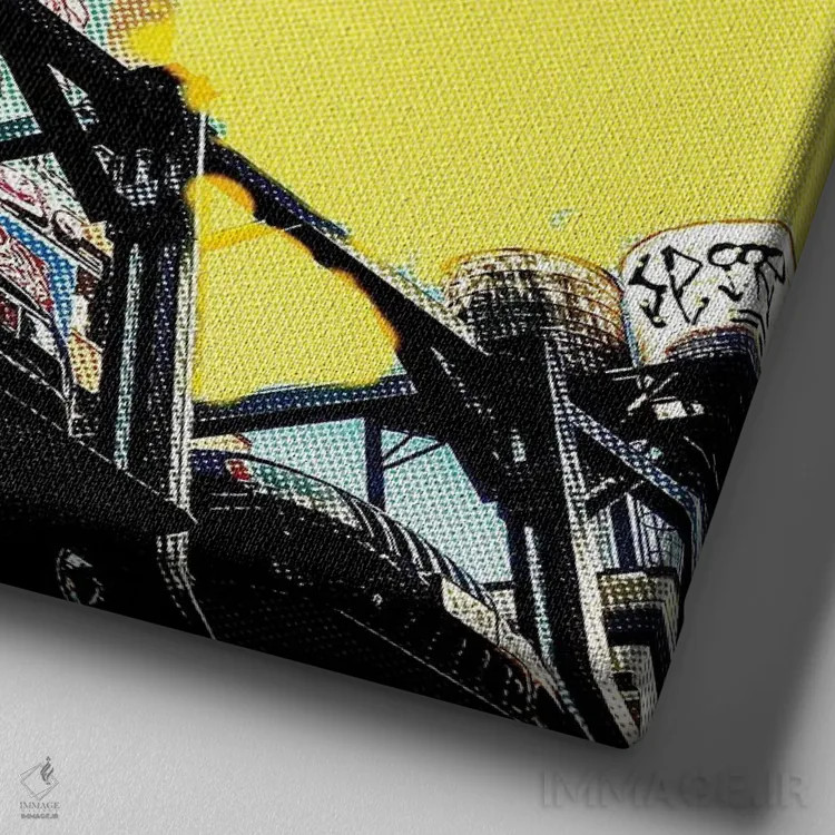 تابلو "فقط تصور کن" اثر سیسرو اسپین - نمای نزدیک بافت بوم