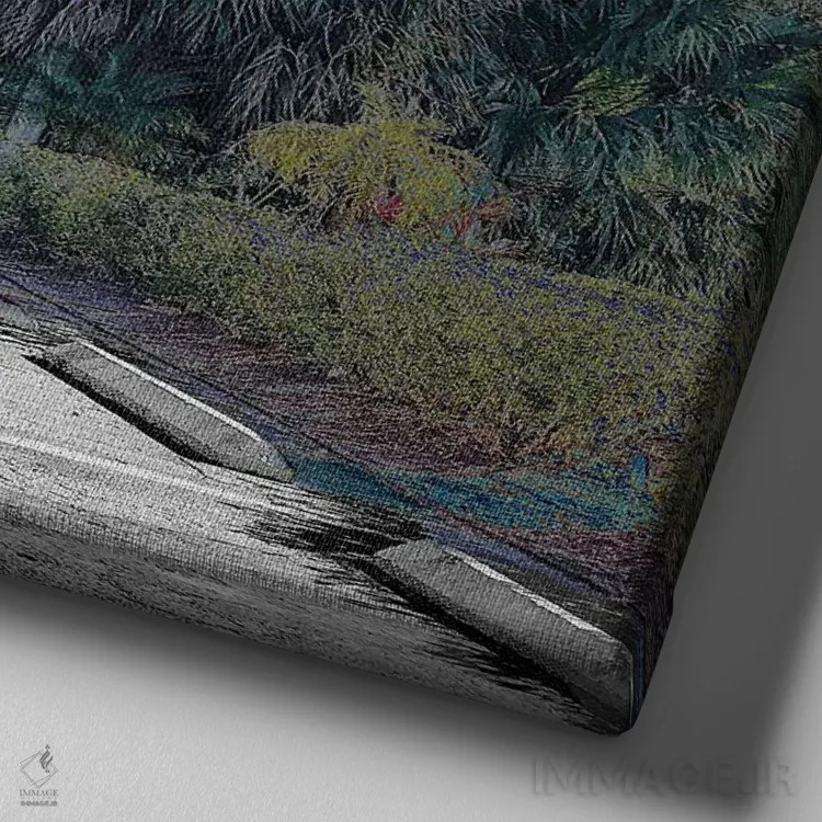 تابلو "رویاپردازی ال کامینو" اثر سیسرو اسپین - نمای نزدیک بافت بوم