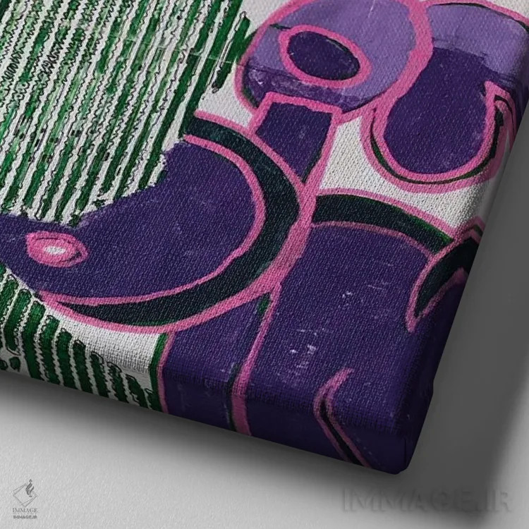 تابلو "ثروت ۴" اثر سیسرو اسپین - نمای نزدیک بافت بوم