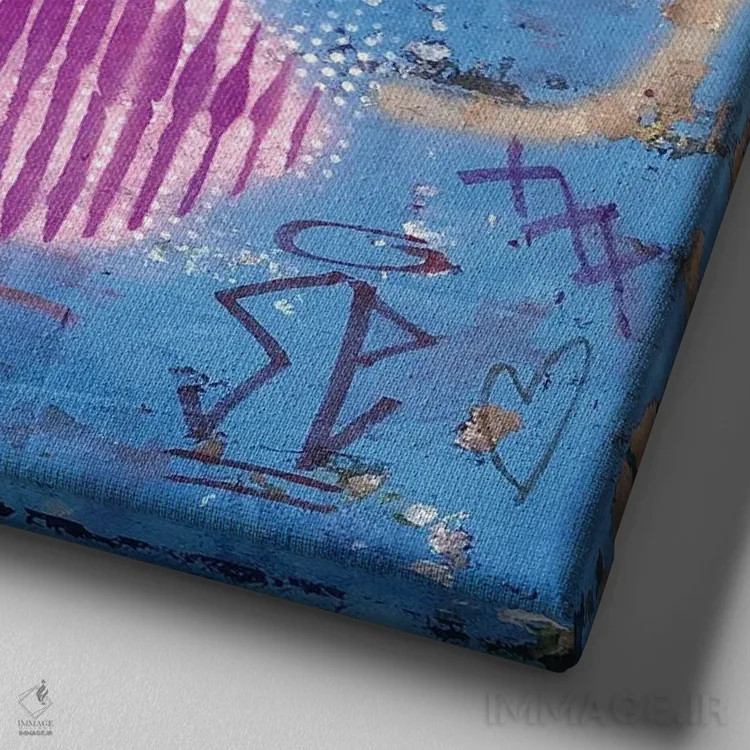 تابلو "لبهایم را بگیر" اثر سیسرو اسپین - نمای نزدیک بافت بوم