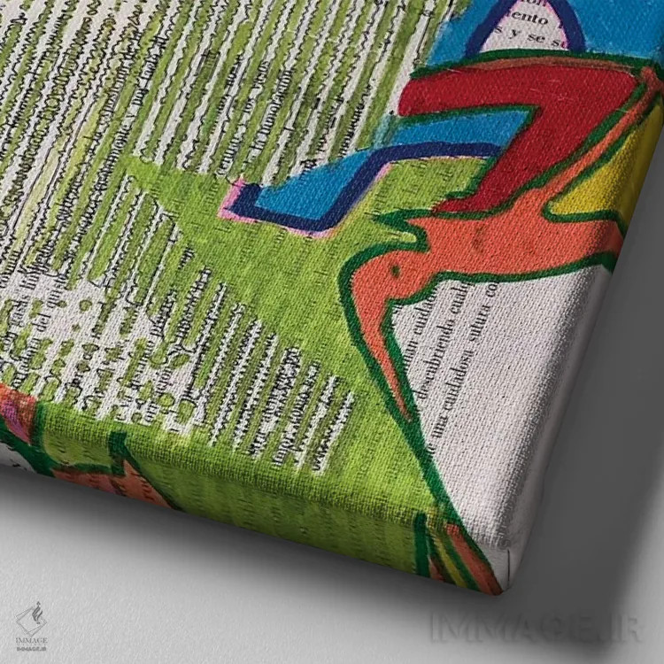 تابلو "ثروت" اثر سیسرو اسپین - نمای نزدیک بافت بوم