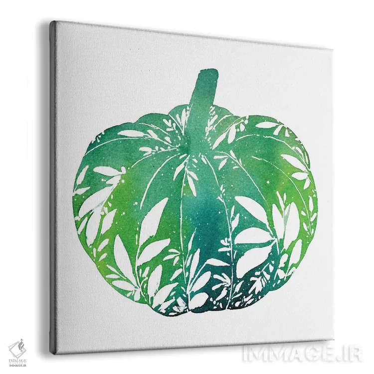 تابلو کدو سبز برگدار اثر کریتیو اینگرید - نمای پرسپکتیو محصول