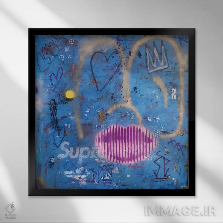 تابلو "لبهایم را بگیر" اثر سیسرو اسپین - نمای قابدار مشکی