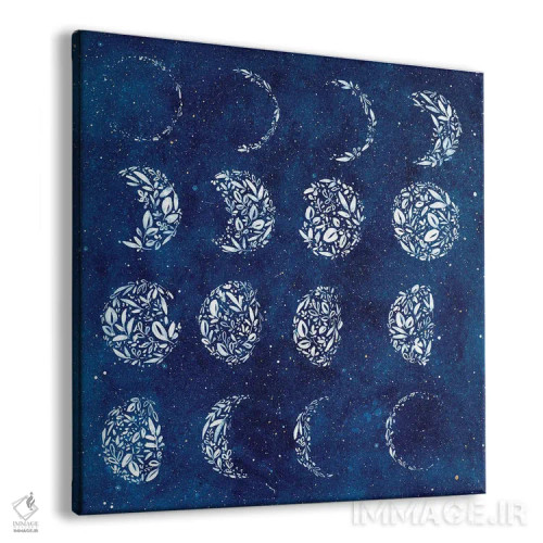 تابلو نقشه گیاهی ماه اثر کریتیو اینگرید - نمای پرسپکتیو محصول