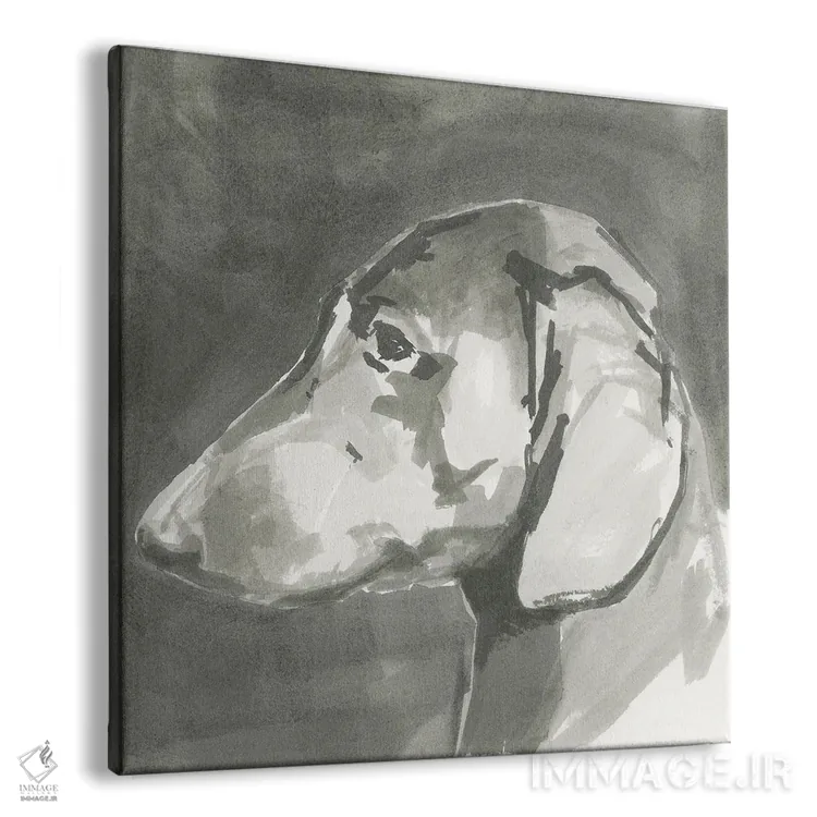 تابلو سگ مدرن بسیار خنثی II اثر کارتیسی - نمای پرسپکتیو محصول