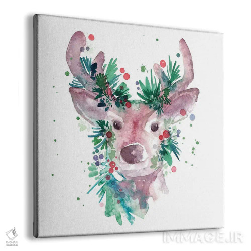 تابلو گوزن همیشهسبز اثر کریتیو اینگرید - نمای پرسپکتیو محصول