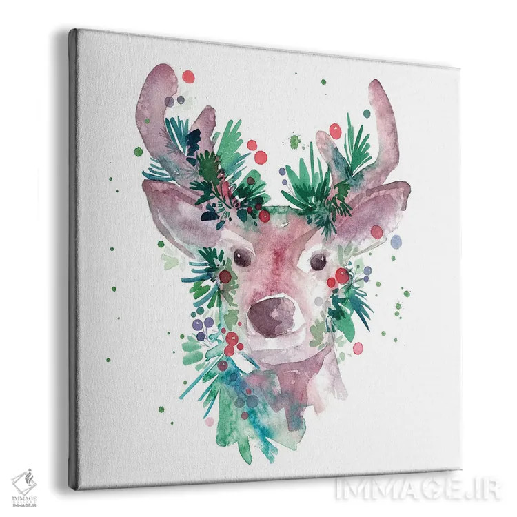 تابلو گوزن همیشهسبز اثر کریتیو اینگرید - نمای پرسپکتیو محصول